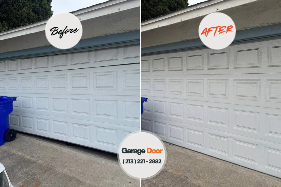 Before and after: garage door repair Pleasant Hills, OH